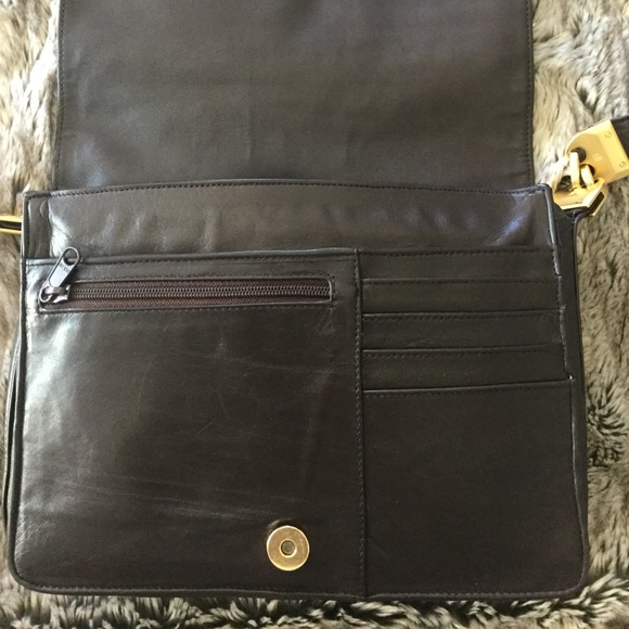 Vintage Perlina Crossbody Messenger Leather Bag - Picture 5 of 8